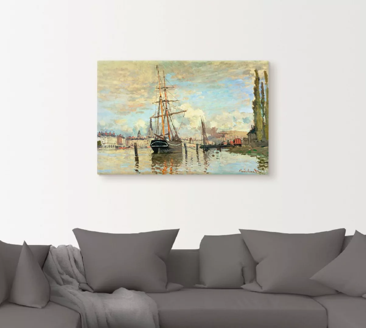 Artland Wandbild "Die Seine in Rouen. 1874.", Boote & Schiffe, (1 St.), als günstig online kaufen