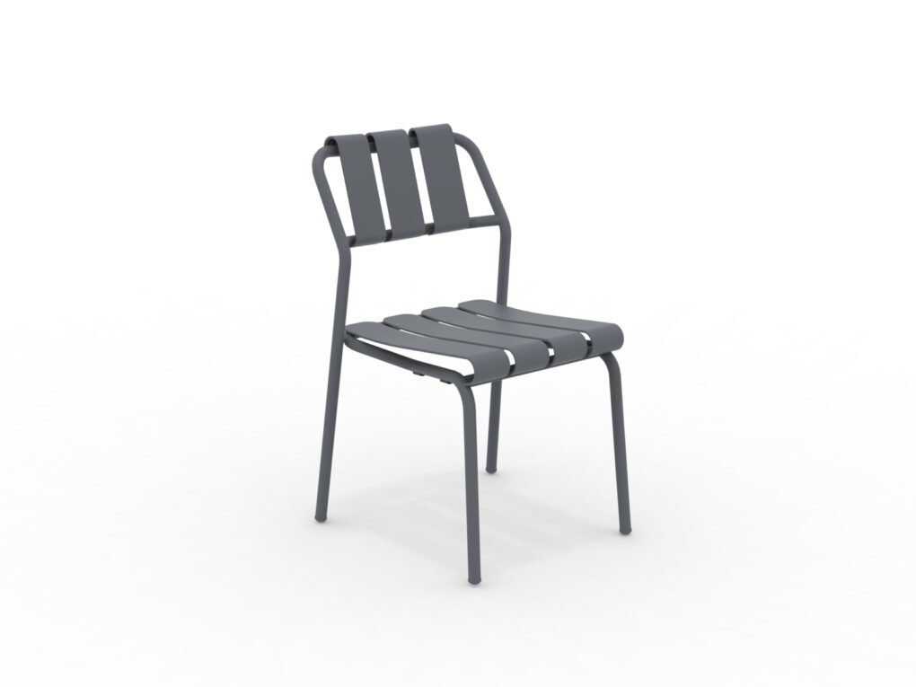 Robuster Terrassenstuhl Verdea stapelbar dunkelgrau günstig online kaufen