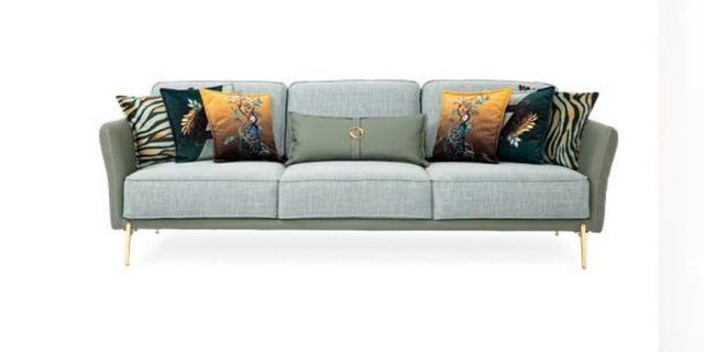 Xlmoebel Sofa Sofa-Set mit türkisfarbenem Stoffbezug für Villenmöbel, Herge günstig online kaufen