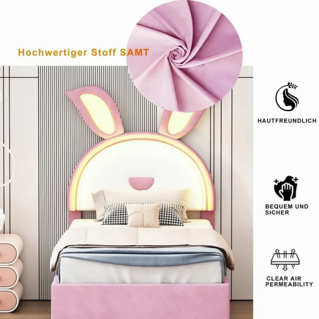 REDOM Kinderbett Polsterbett, mit ausziehbarem Gästebett (Stauraumschublade günstig online kaufen