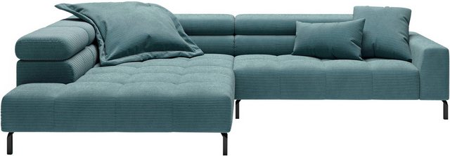 Places of Style Ecksofa "Cleveland, L-Form, incl. Kopfteilverstellung, Brei günstig online kaufen