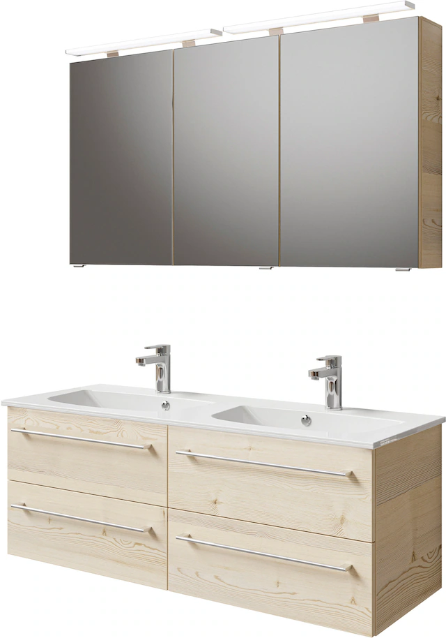 Saphir Badmöbel-Set »Serie 6025 2-teilig Mineralmarmor-Waschtisch mit LED-S günstig online kaufen