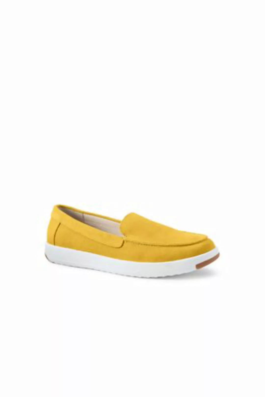 Federleichte Komfort-Loafer, Damen, Größe: 41.5 Weit, Gelb, Rauleder, by La günstig online kaufen