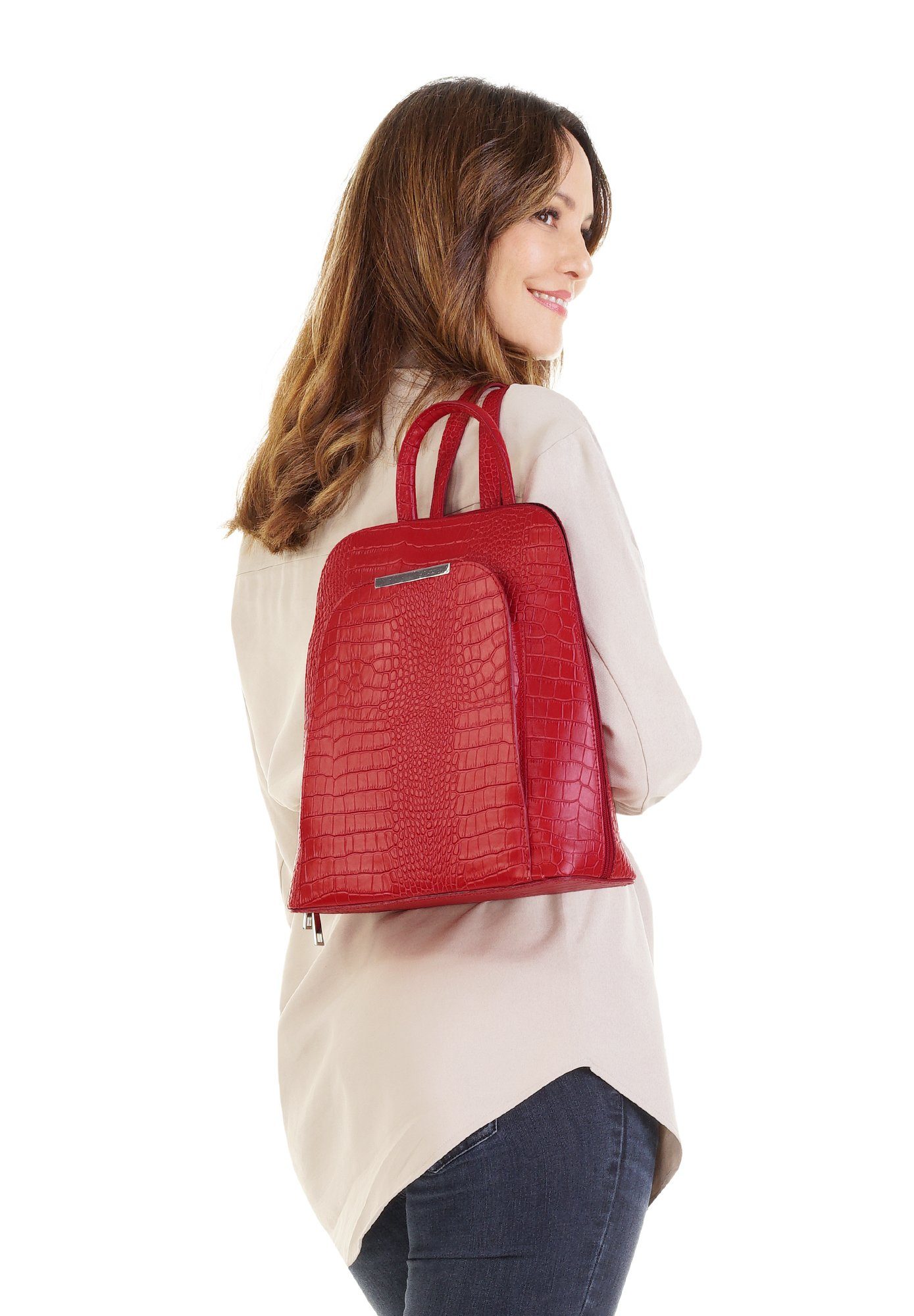 Cluty Cityrucksack, echt Leder, Made in günstig online kaufen
