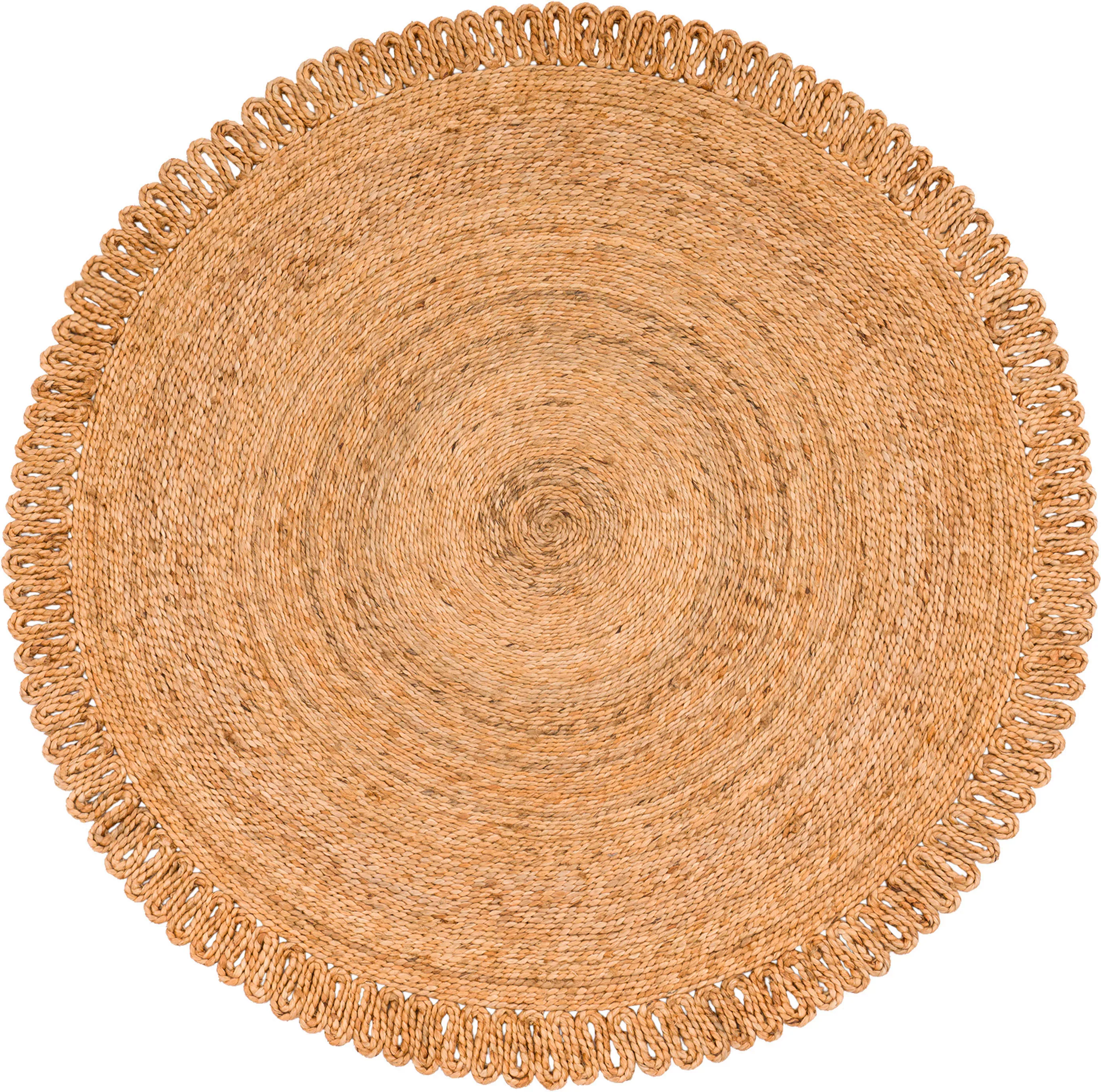 Paco Home Teppich »Viborg 596«, rund, handgefertigter Natur-Teppich, Jute, günstig online kaufen