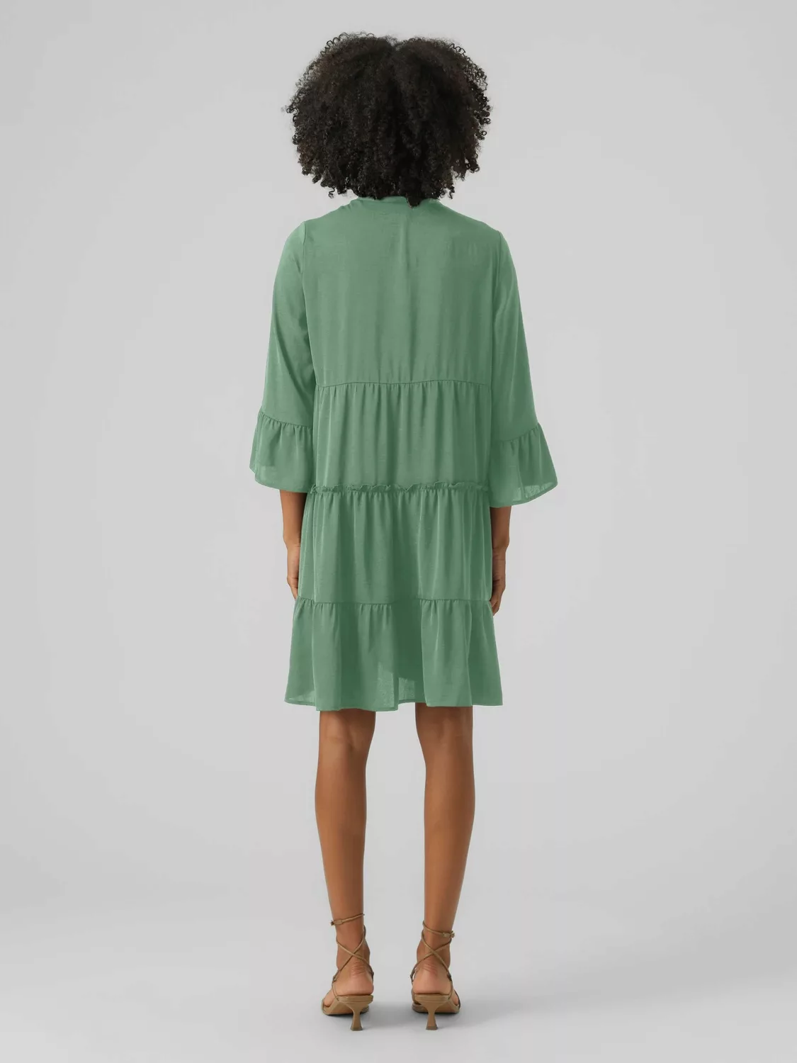 Vero Moda Tunikakleid VMKATRINE 3/4 SHORT DRESS WVN NOOS mit Volant günstig online kaufen