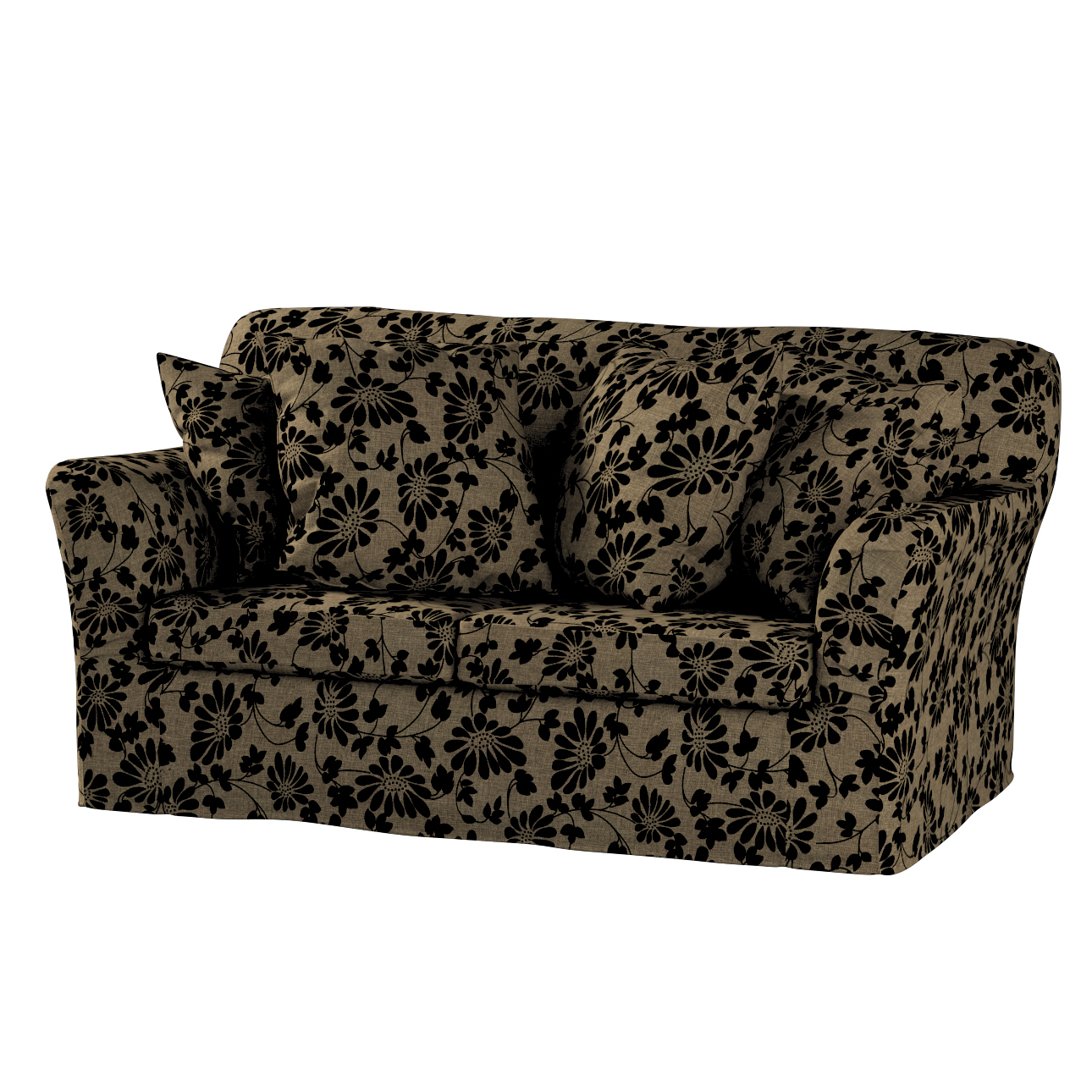 Bezug für Tomelilla 2-Sitzer Sofa nicht ausklappbar, beige-schwarz, Sofahus günstig online kaufen
