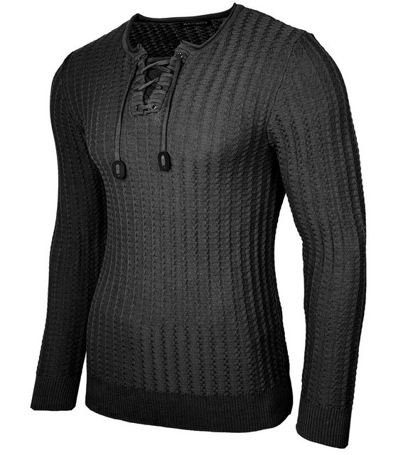 Baxboy Strickpullover BAXBOY Herren stylischer Rundhals Männer Strick-Pullo günstig online kaufen