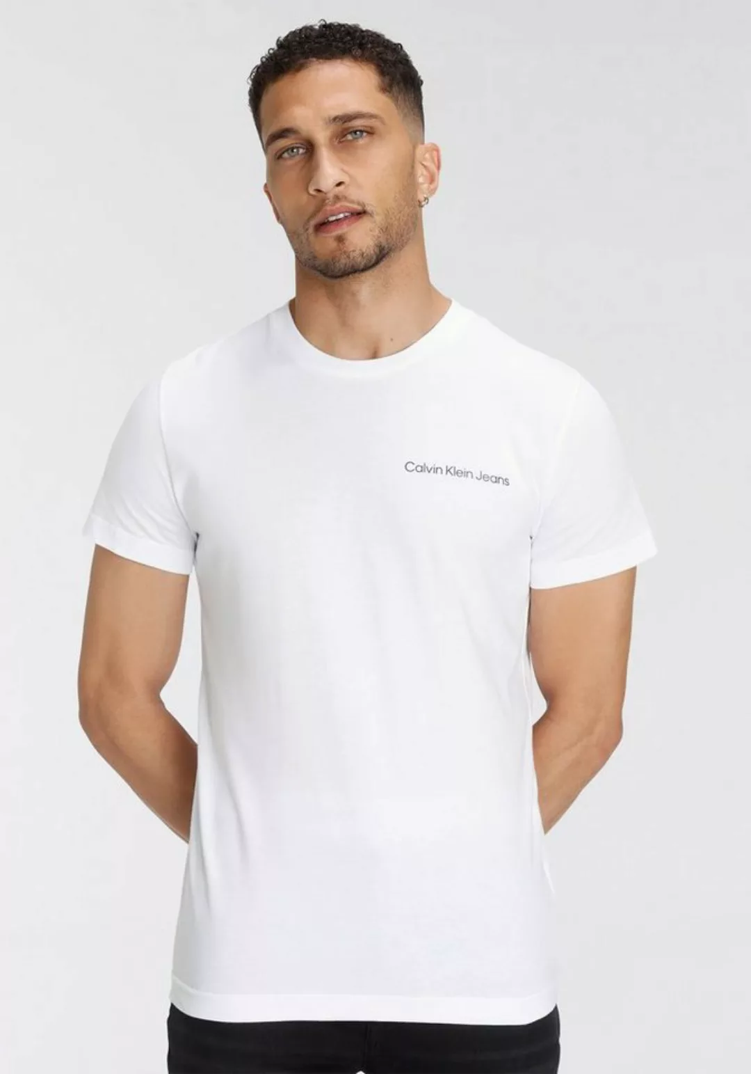 Calvin Klein Jeans T-Shirt CHEST INSTITUTIONAL SLIM TEE mit Logo-Schriftzug günstig online kaufen