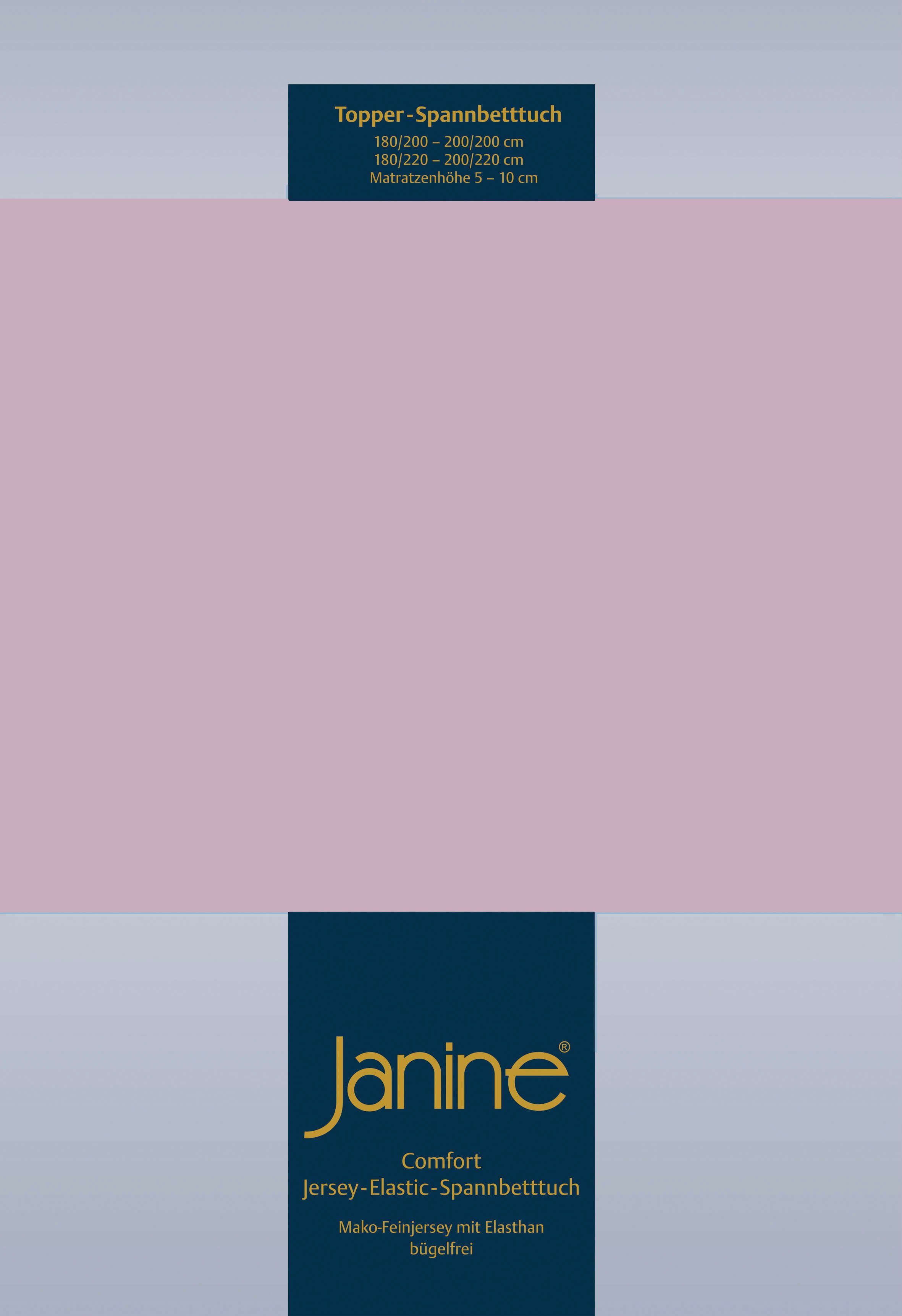 Janine Janine Topper-Spannbetttuch 5001 (für Box-Spring Betten) perlblau (3 günstig online kaufen