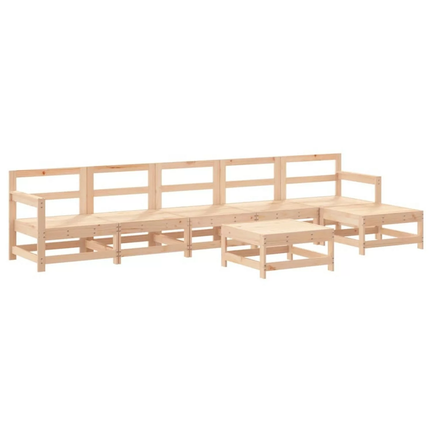 vidaXL 7-tlg Garten-Lounge-Set Massivholz Kiefer Modell 69 günstig online kaufen