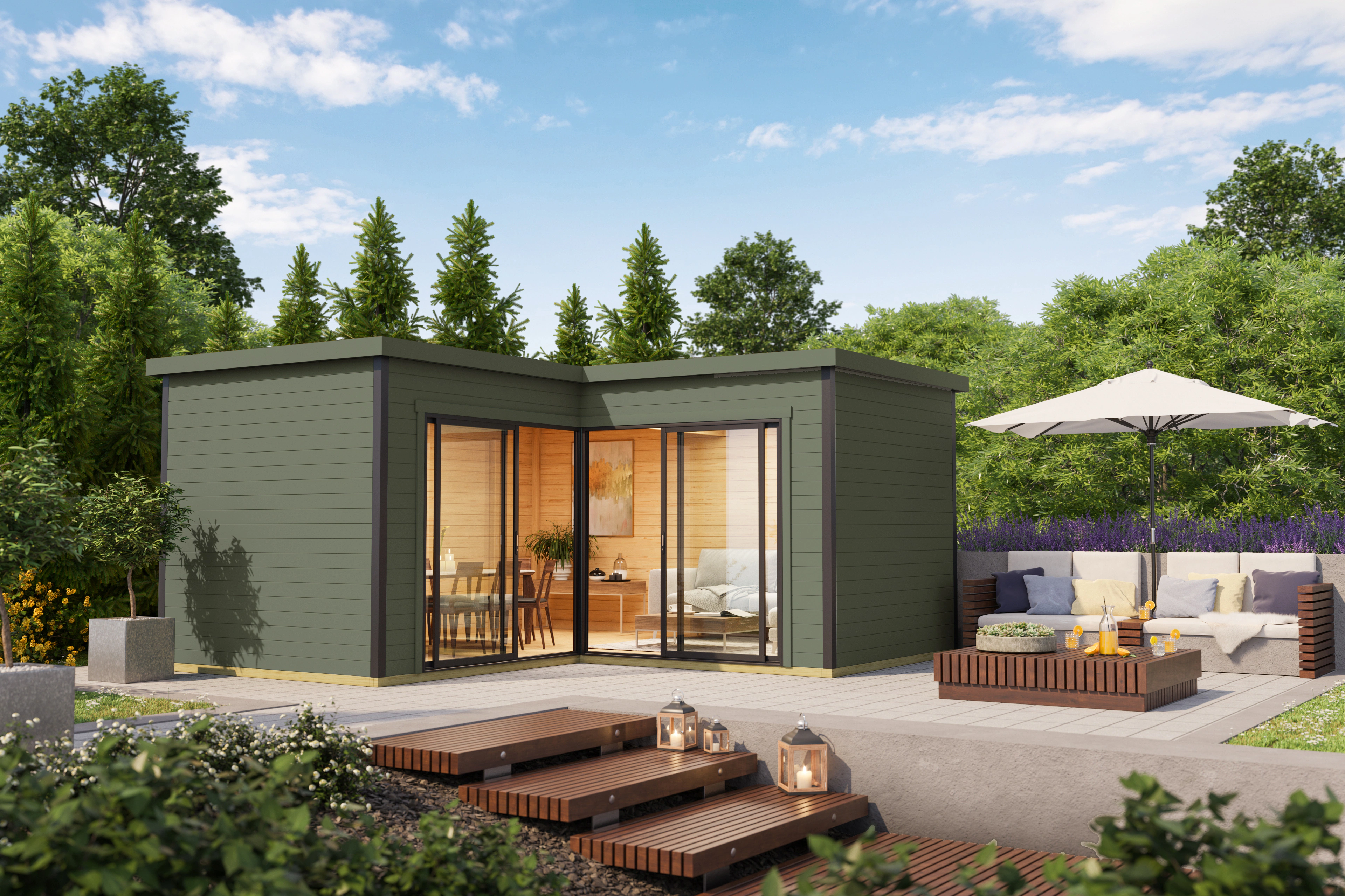 Nordic Holz Gartenhaus "DOMEO 6" günstig online kaufen