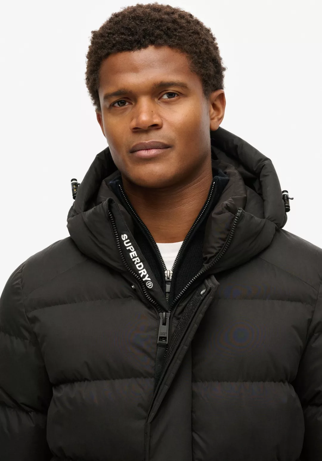 Superdry Steppjacke "HOODED MICROFIBRE SPORT PUFFER", mit Kapuze günstig online kaufen