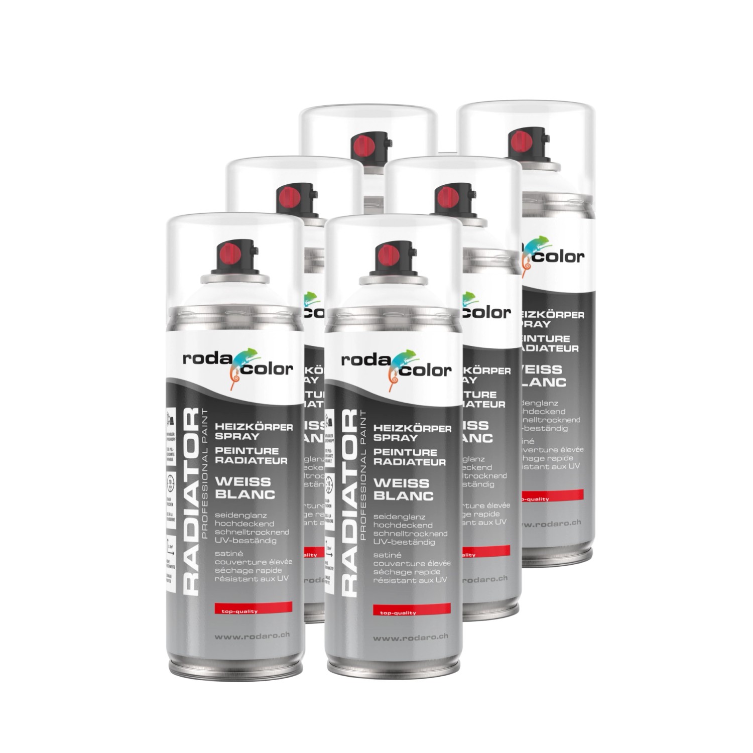 RodaColor Heizkörperspray Sprühlack 400ml Weiss 6er Set günstig online kaufen
