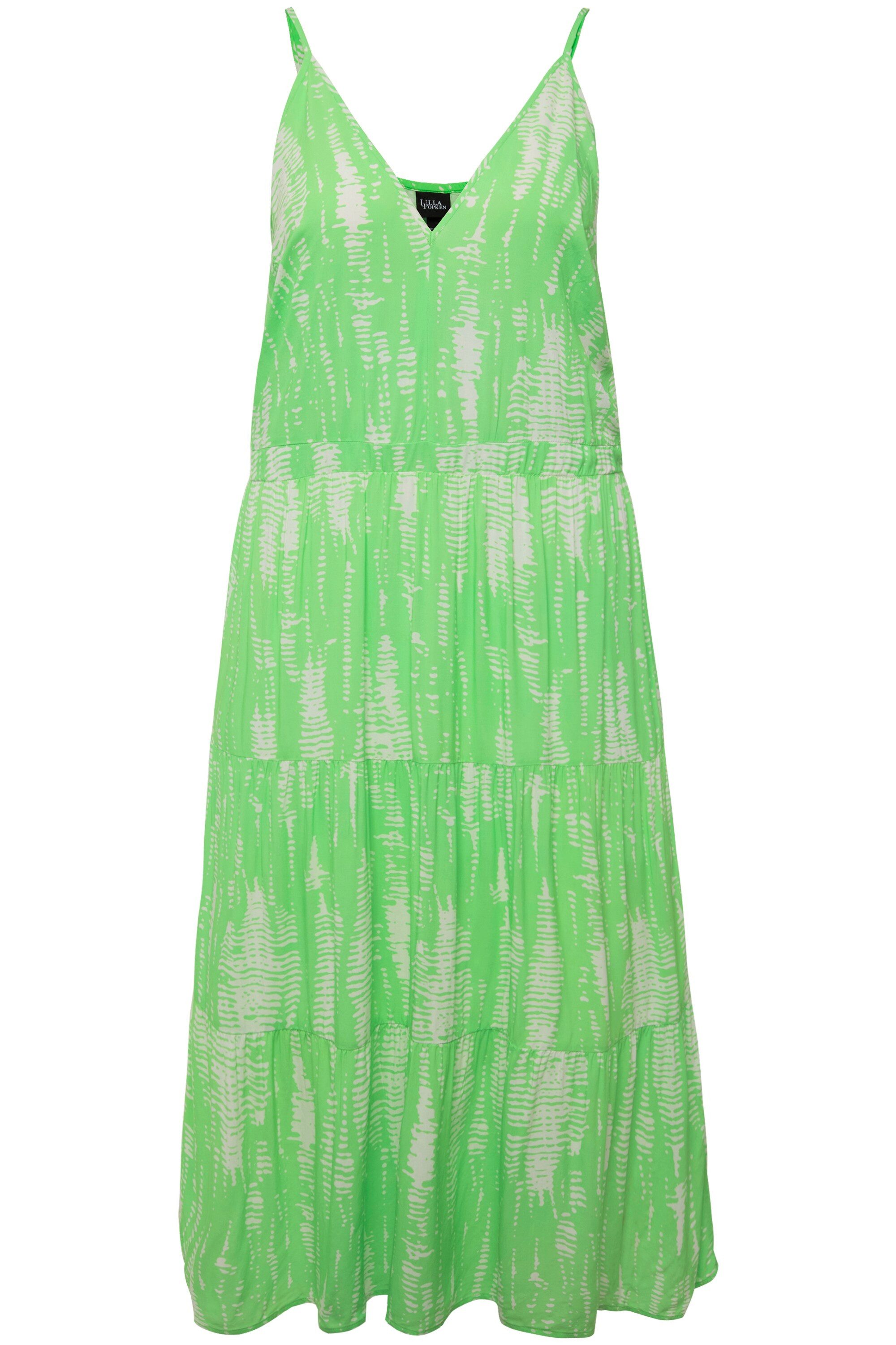 Ulla Popken Maxikleid Midikleid V-Ausschnitt Triangel-Schalen günstig online kaufen