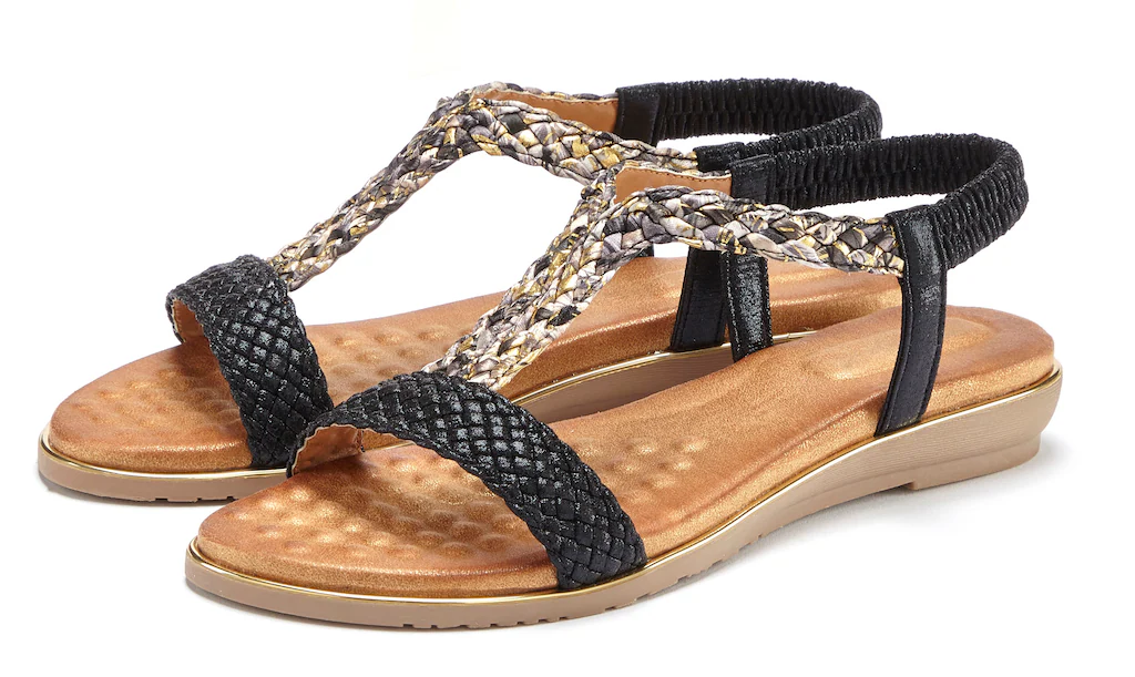 Vivance Sandale "Sommerschuh", Sandalette, Sommerschuh mit geflochtenen Rie günstig online kaufen