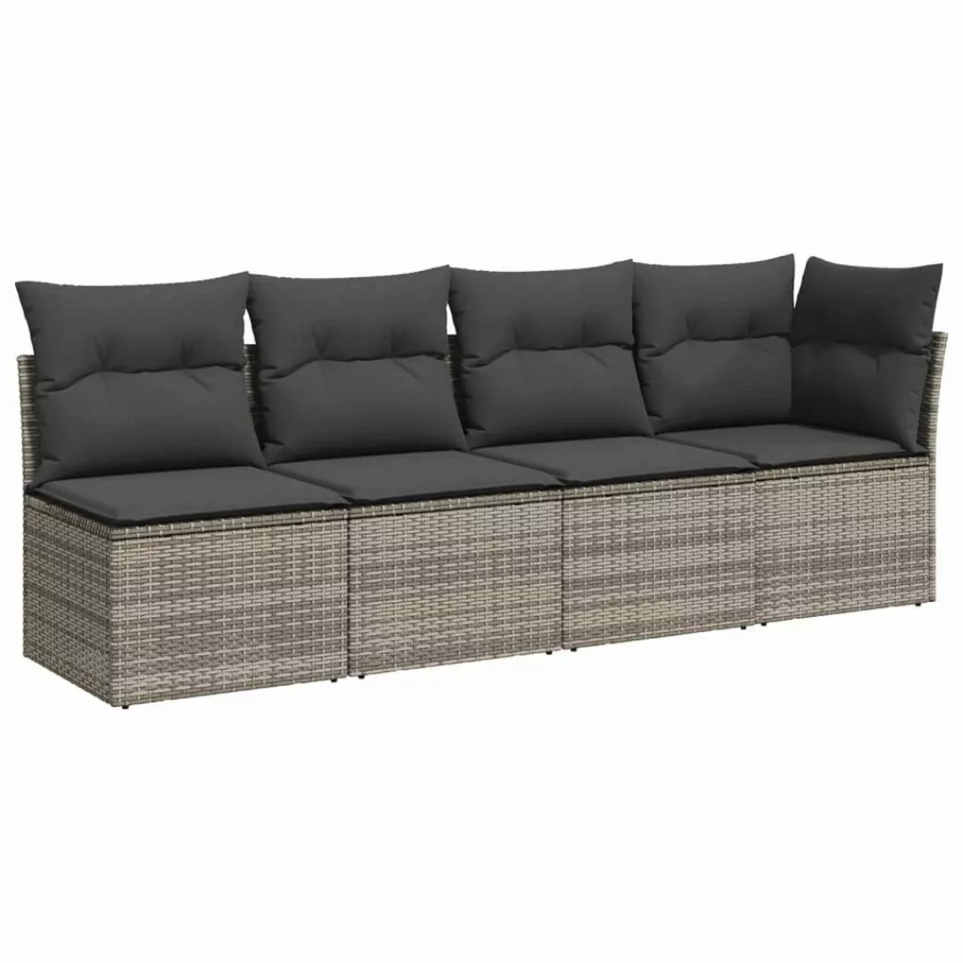 vidaXL Loungesofa Gartensofa mit Kissen 4-Sitzer günstig online kaufen