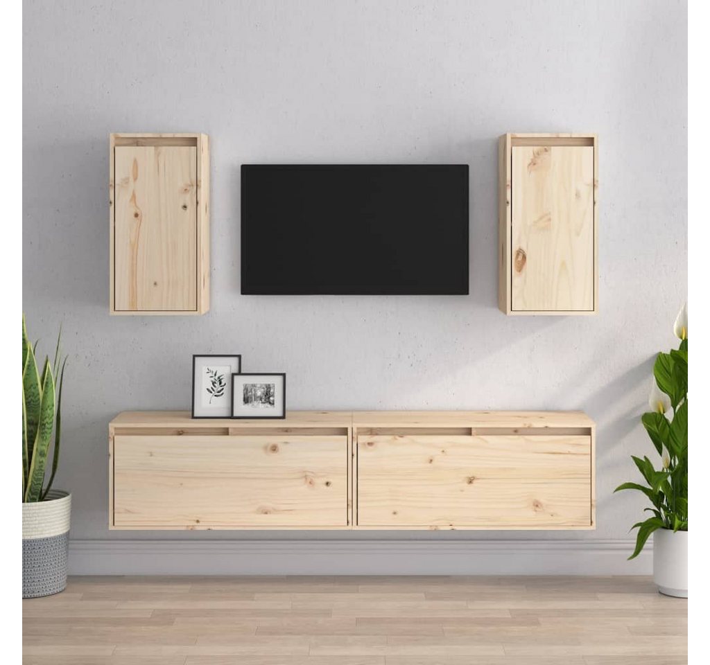 vidaXL TV-Schrank TV-Schränke 4 Stk Massivholz Kiefer Lowboard Lowboard günstig online kaufen