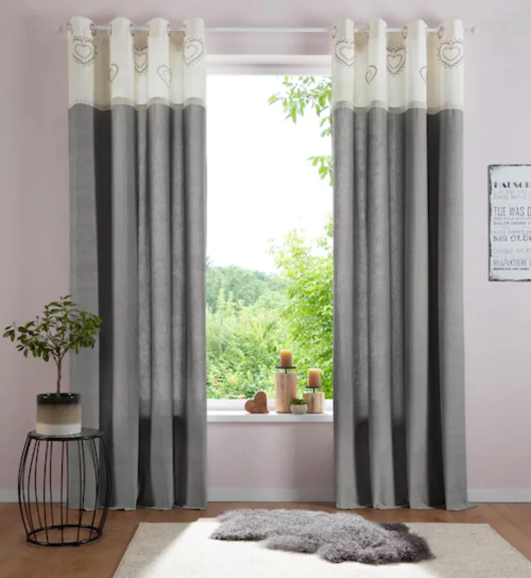 my home Gardine Louis, Ösen (1 günstig online kaufen