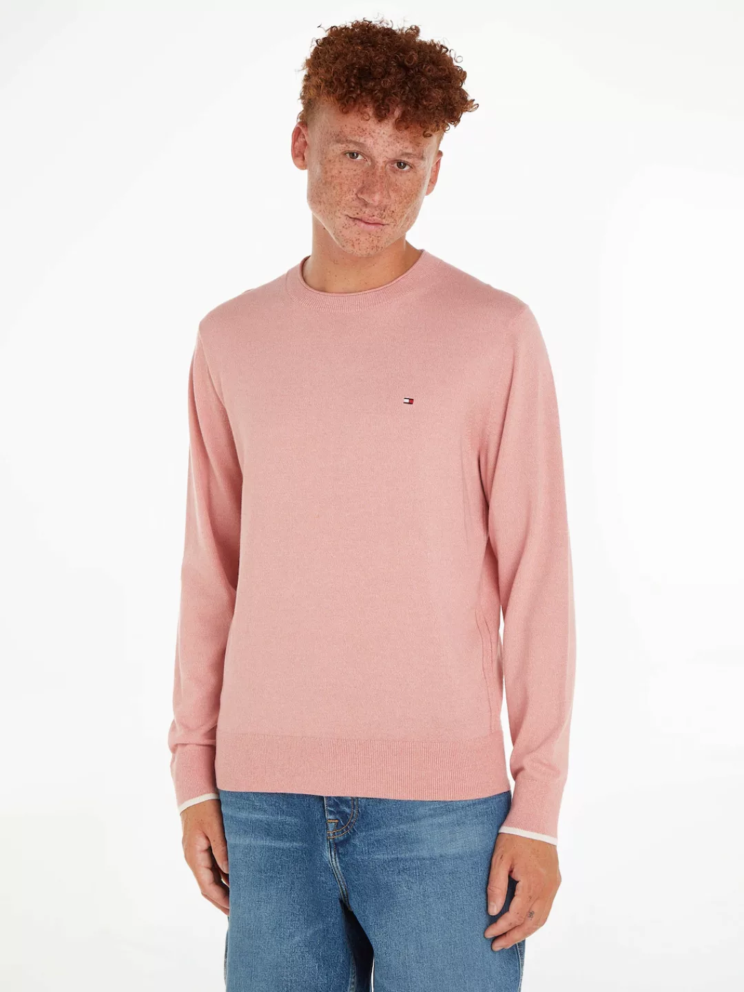 Tommy Hilfiger Rundhalspullover "MOULINE ORGANIC COTTON C NECK" günstig online kaufen