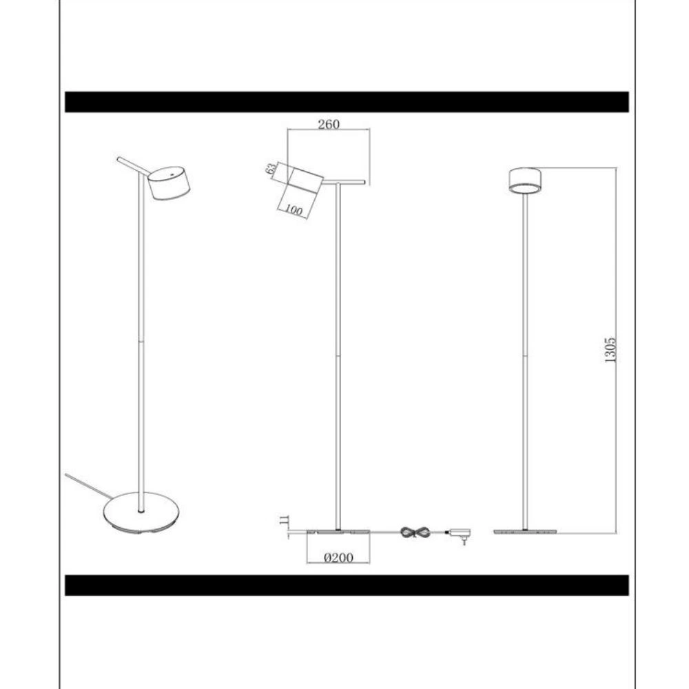 LED Stehleuchte Gian in Taupe 9W 200lm günstig online kaufen