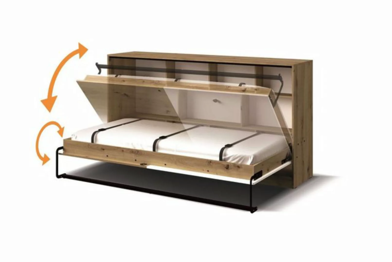 Stylefy Jugendbett Narin II (Schrankbett, Bett), 90x200 cm, klappbar, mit R günstig online kaufen