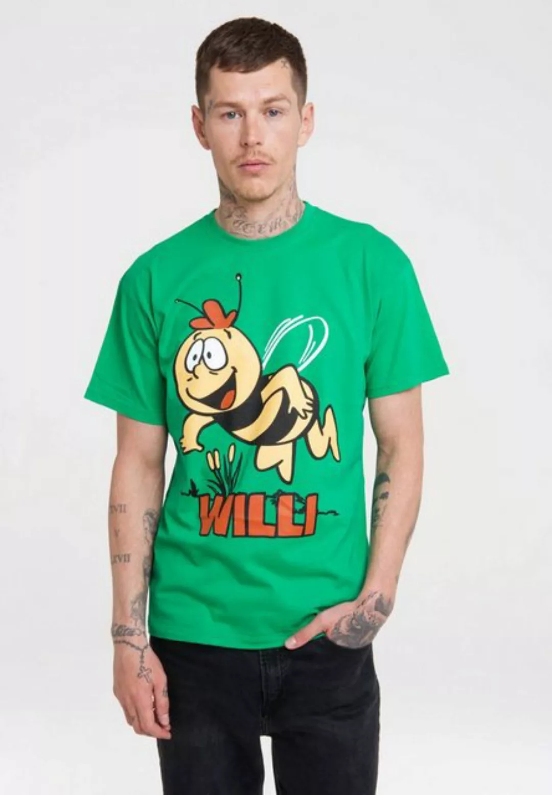 LOGOSHIRT T-Shirt Die Biene Maja – Willi mit lizenziertem Originaldesign günstig online kaufen