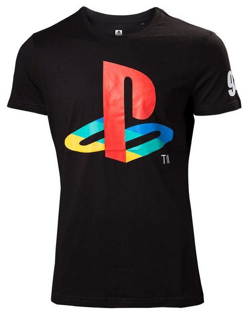 Playstation Print-Shirt Playstation Logo Sony T-Shirt Schwarz Large günstig online kaufen