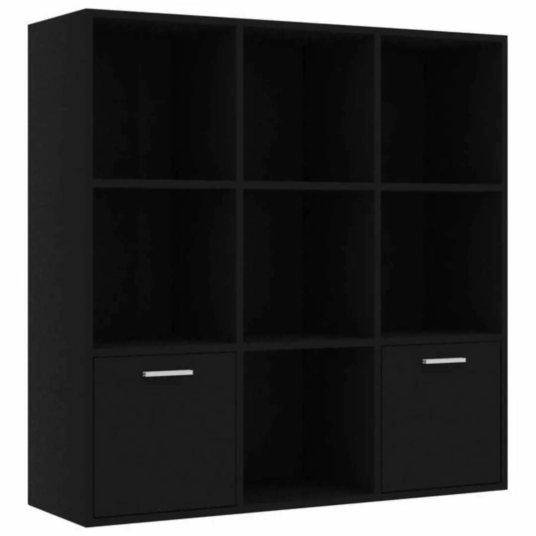 vidaXL Bücherregal Bücherregal Schwarz 98 x 30 x 98 cm Spanplatte günstig online kaufen