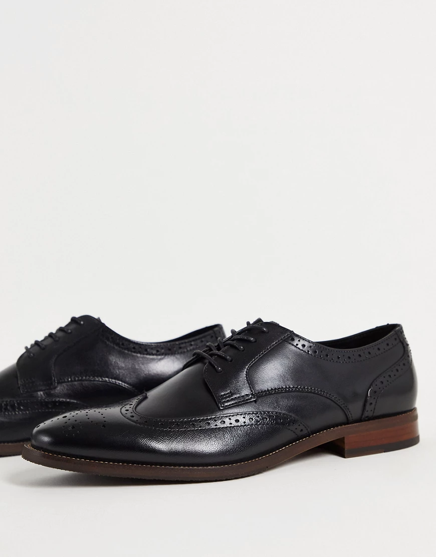 ALDO – Oxford-Schnürschuhe aus glattem Leder in Schwarz günstig online kaufen