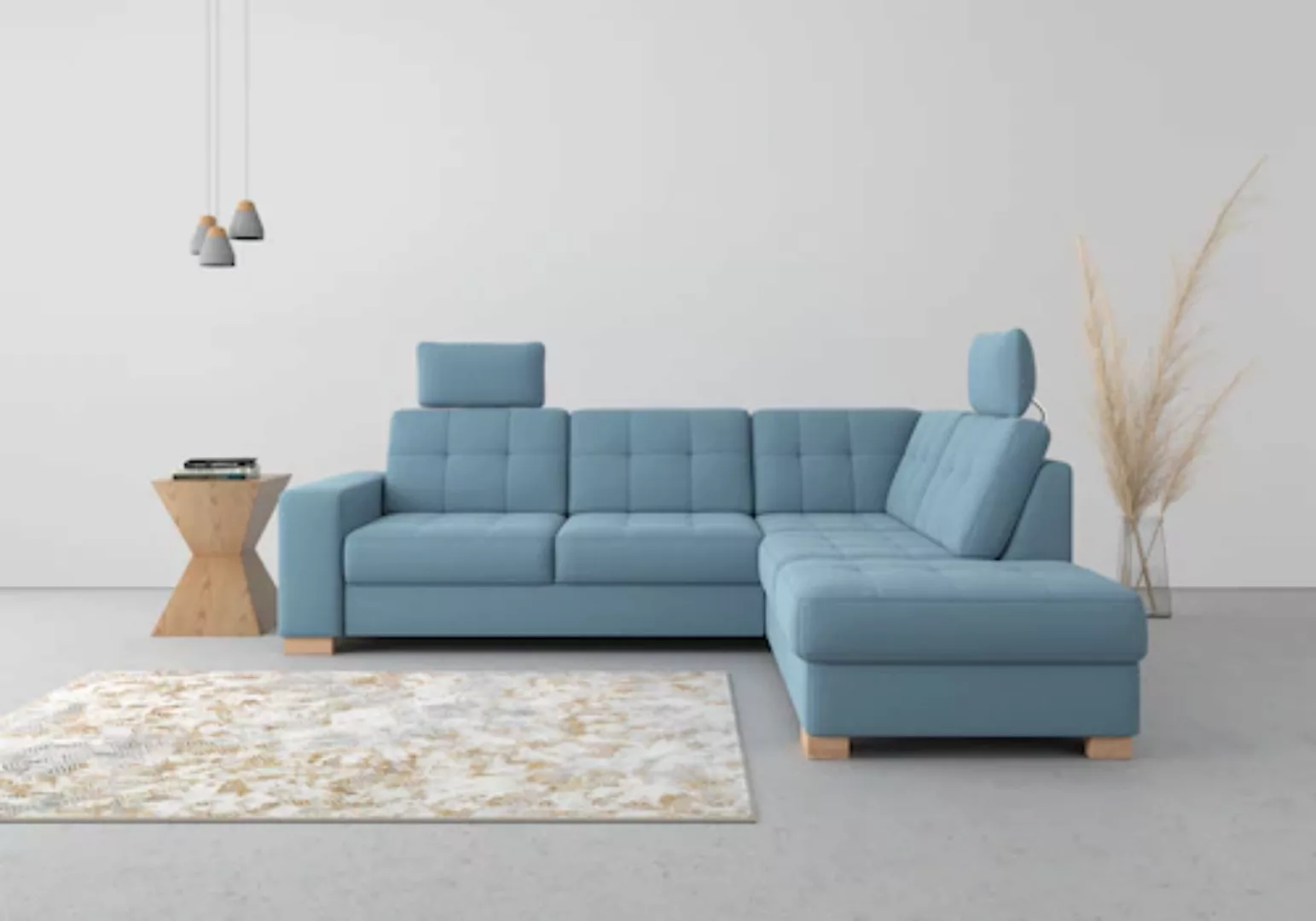 sit&more Ecksofa »Quincy L-Form«, wahlweise mit Bettfunktion und Bettkasten günstig online kaufen