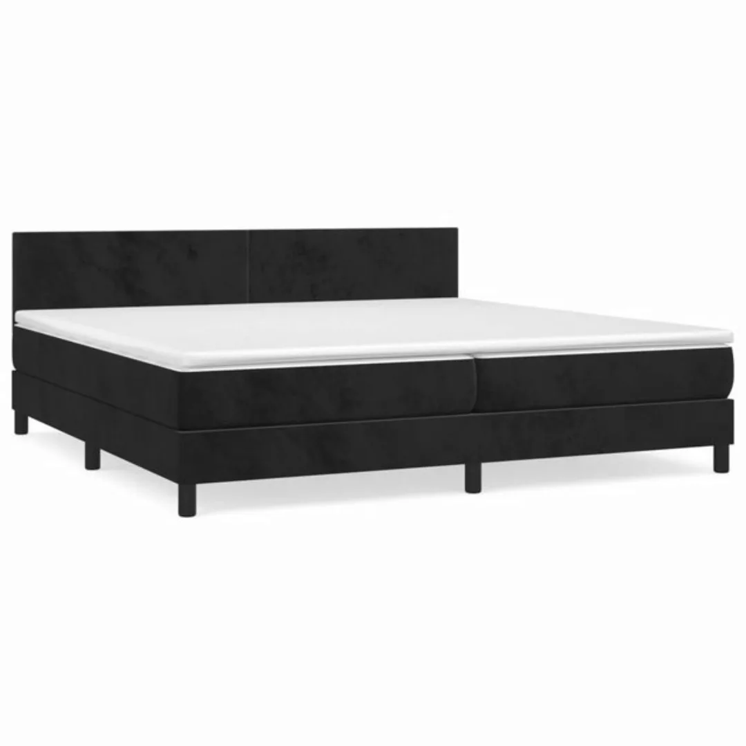 vidaXL Boxspringbett Boxspringbett mit Matratze Schwarz 200x200 cm Samt Bet günstig online kaufen