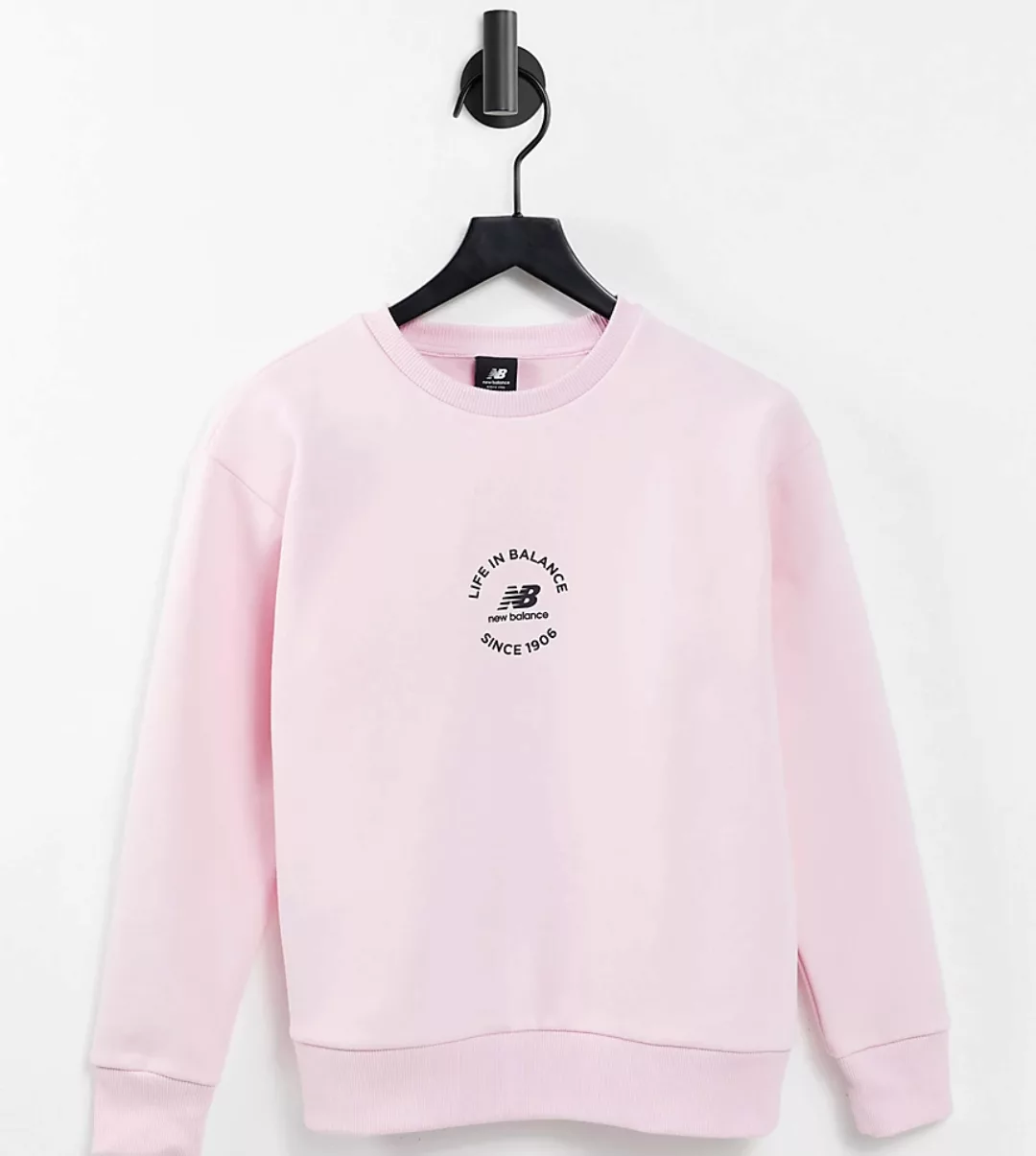 New Balance – Sweatshirt in Rosa mit „Life in Balance“-Print, exklusiv bei günstig online kaufen