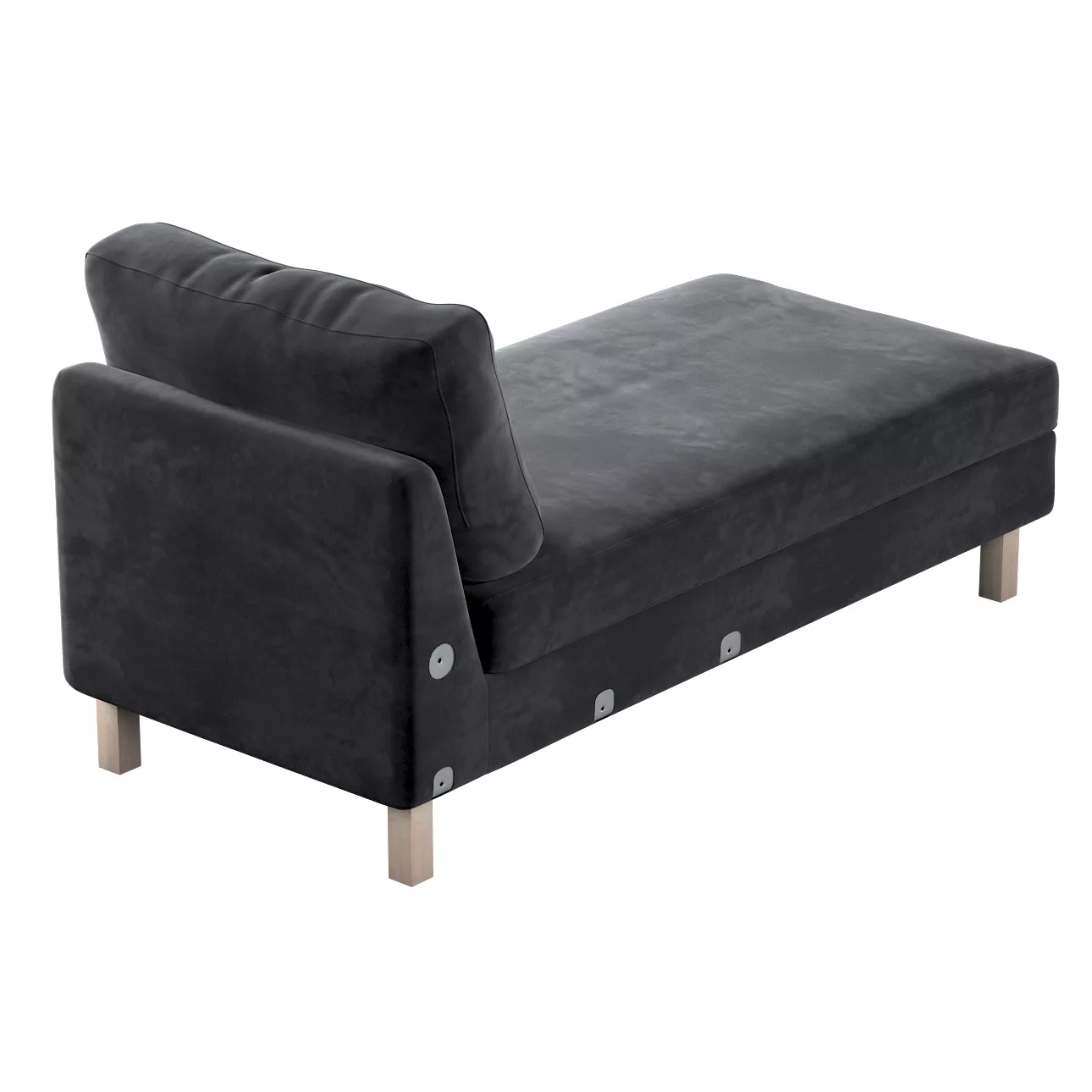 Bezug für Karlstad Recamiere Zustellsofa, kurz, schwarz, Bezug für Karlstad günstig online kaufen