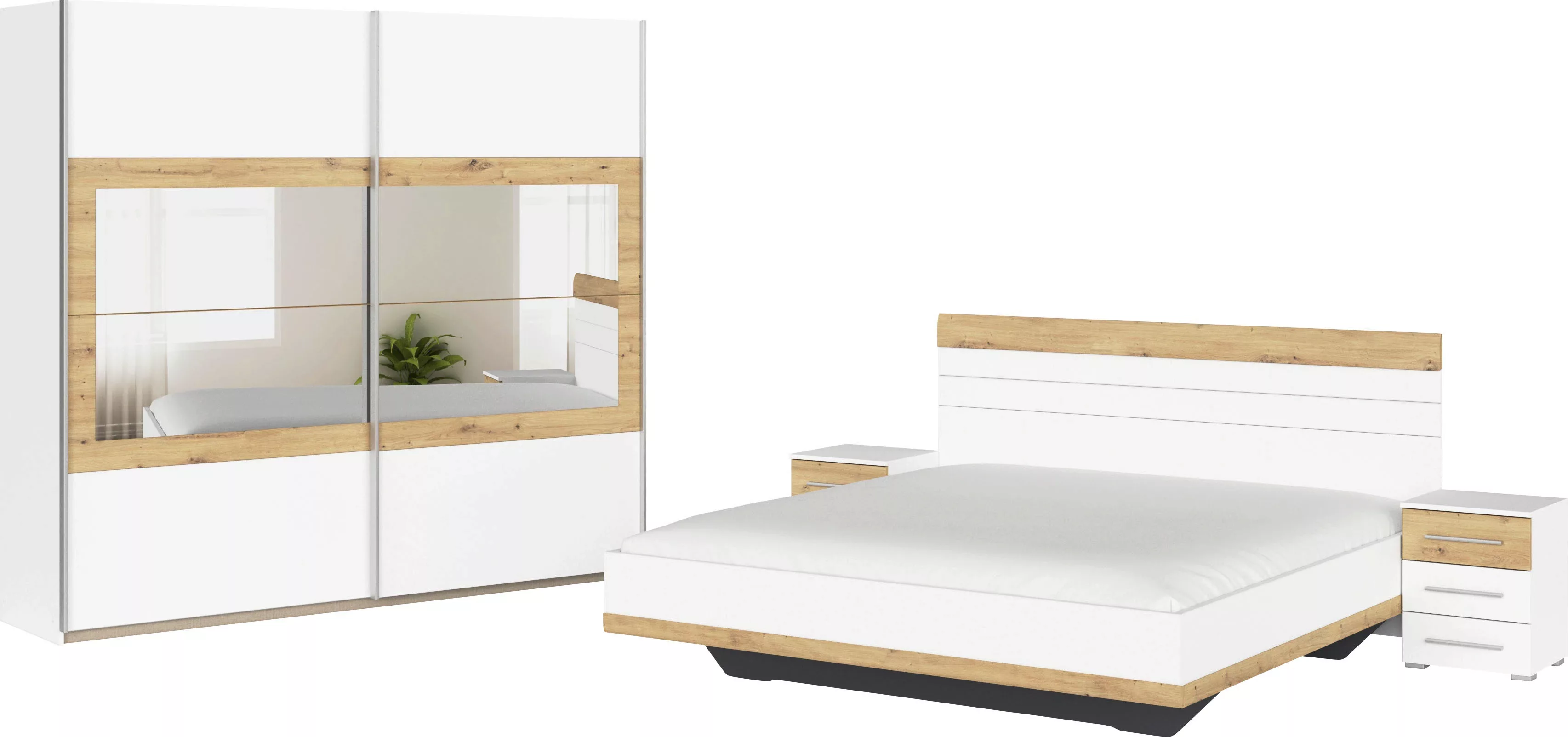 rauch Schlafzimmer-Set "Tarragona", (Set, 4 tlg.), Schrank in 3 Breiten, Be günstig online kaufen