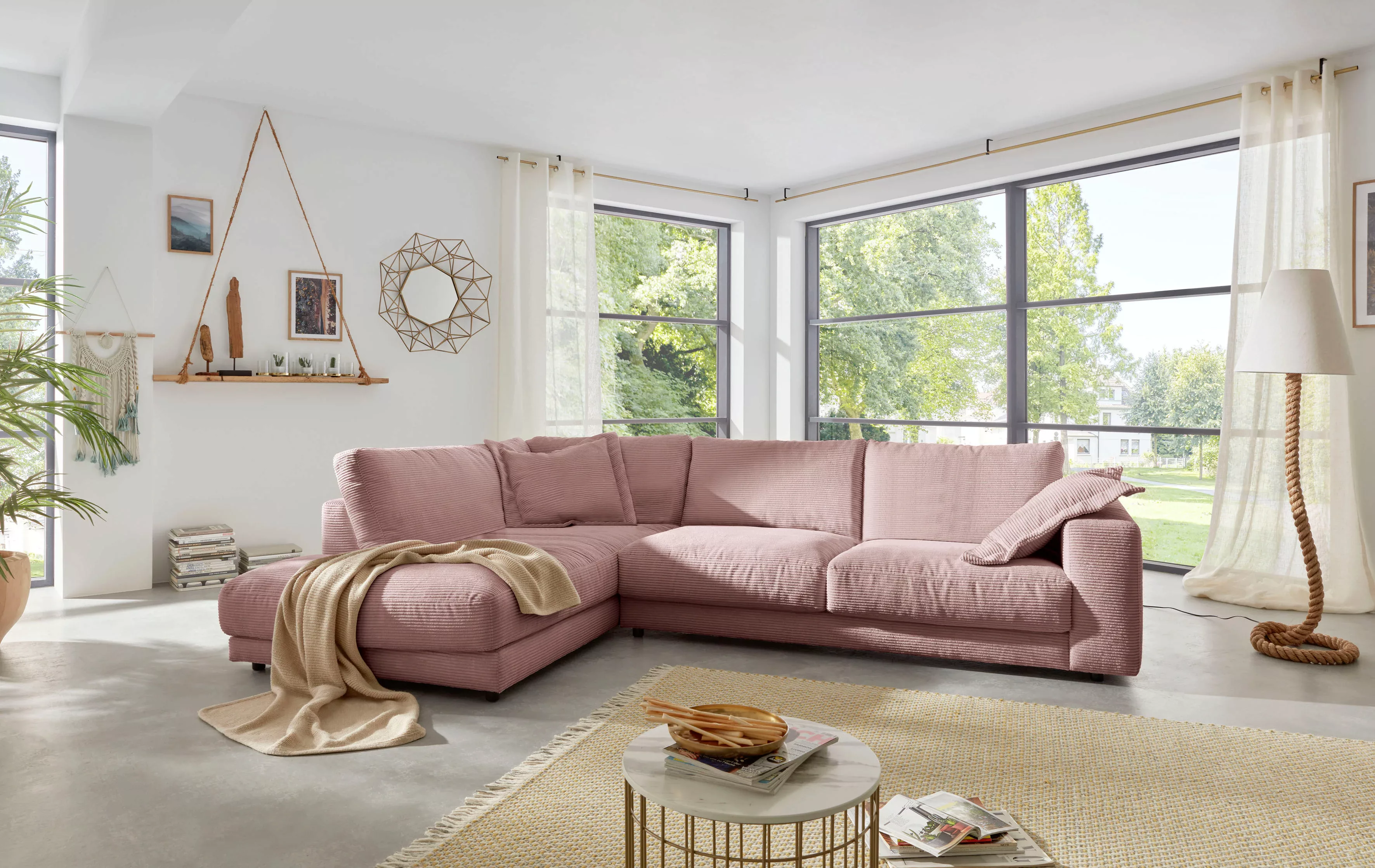 Places of Style Ecksofa "Enisa XXL B/T/H: 325/224/85 cm L-Form", Kuschelig, günstig online kaufen