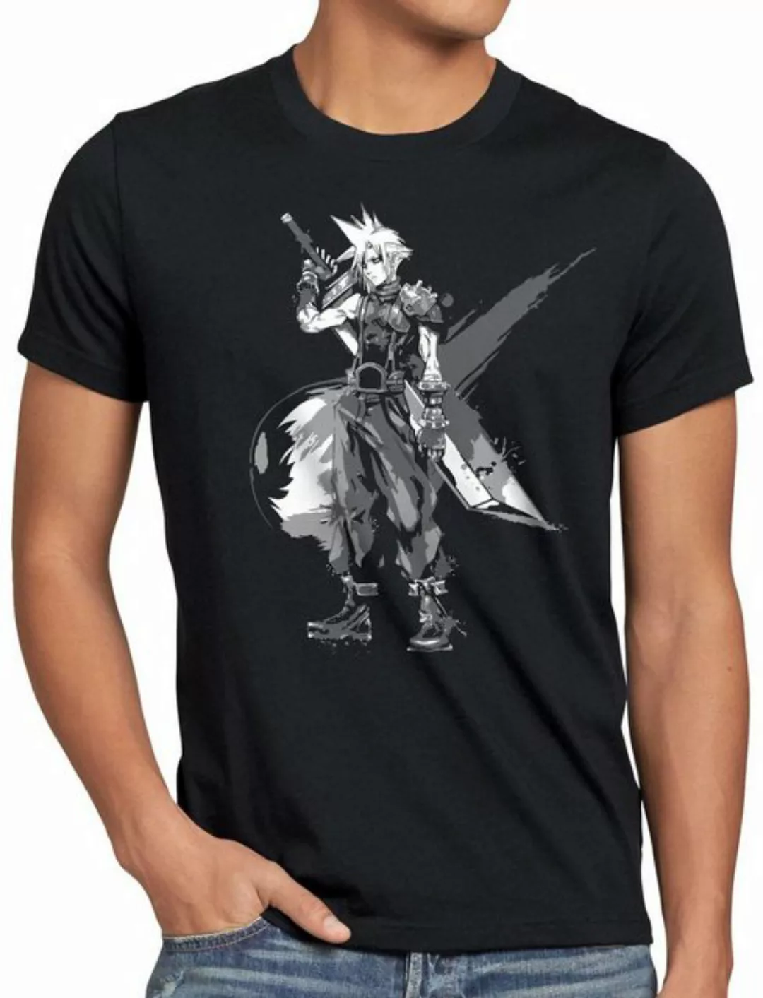style3 Print-Shirt Herren T-Shirt Cloud Strife final 7 VII chocobo sephirot günstig online kaufen