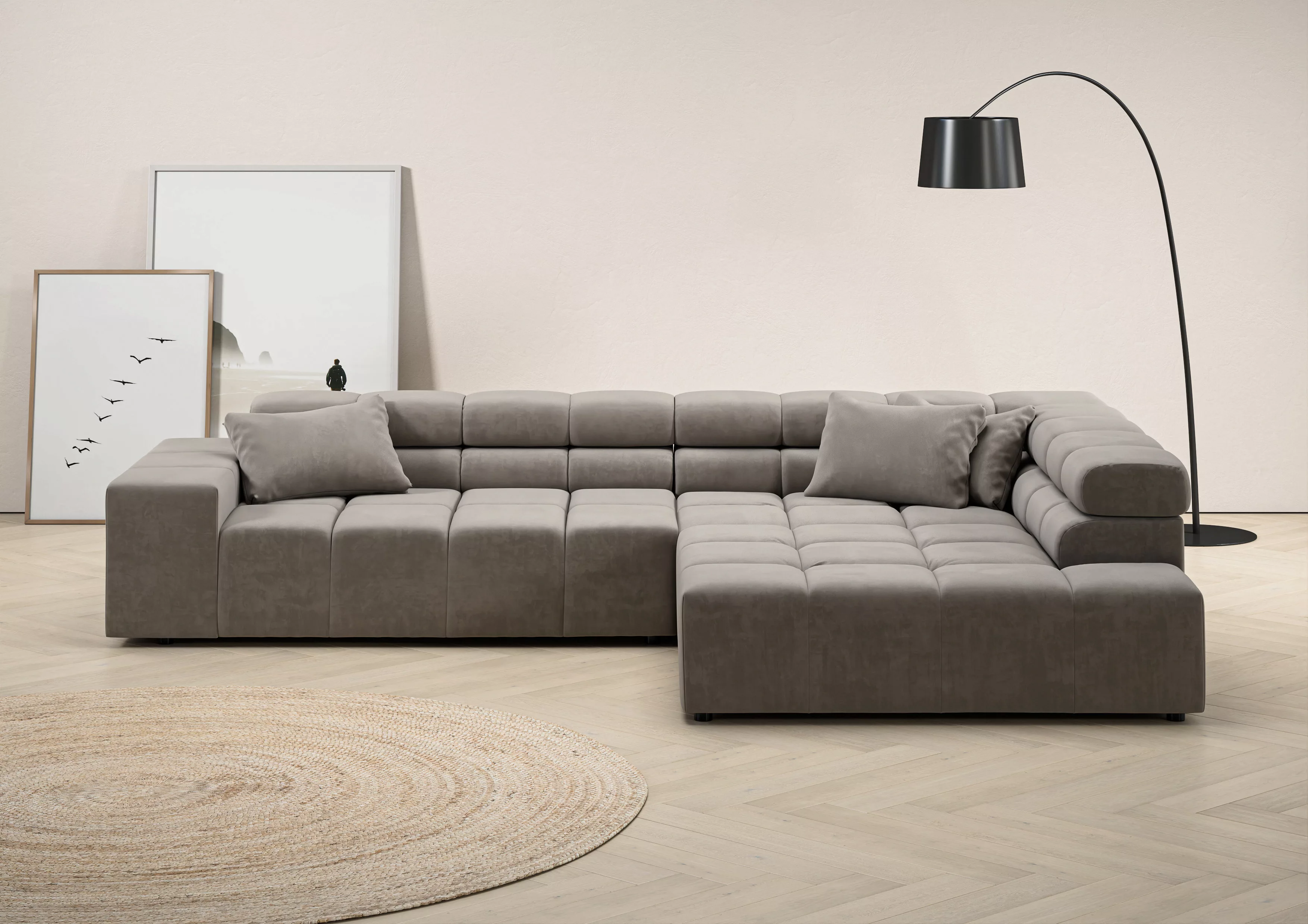 INOSIGN Ecksofa "Ancona incl. Kopfteilverstellung, Breite 319cm, L-Form", w günstig online kaufen