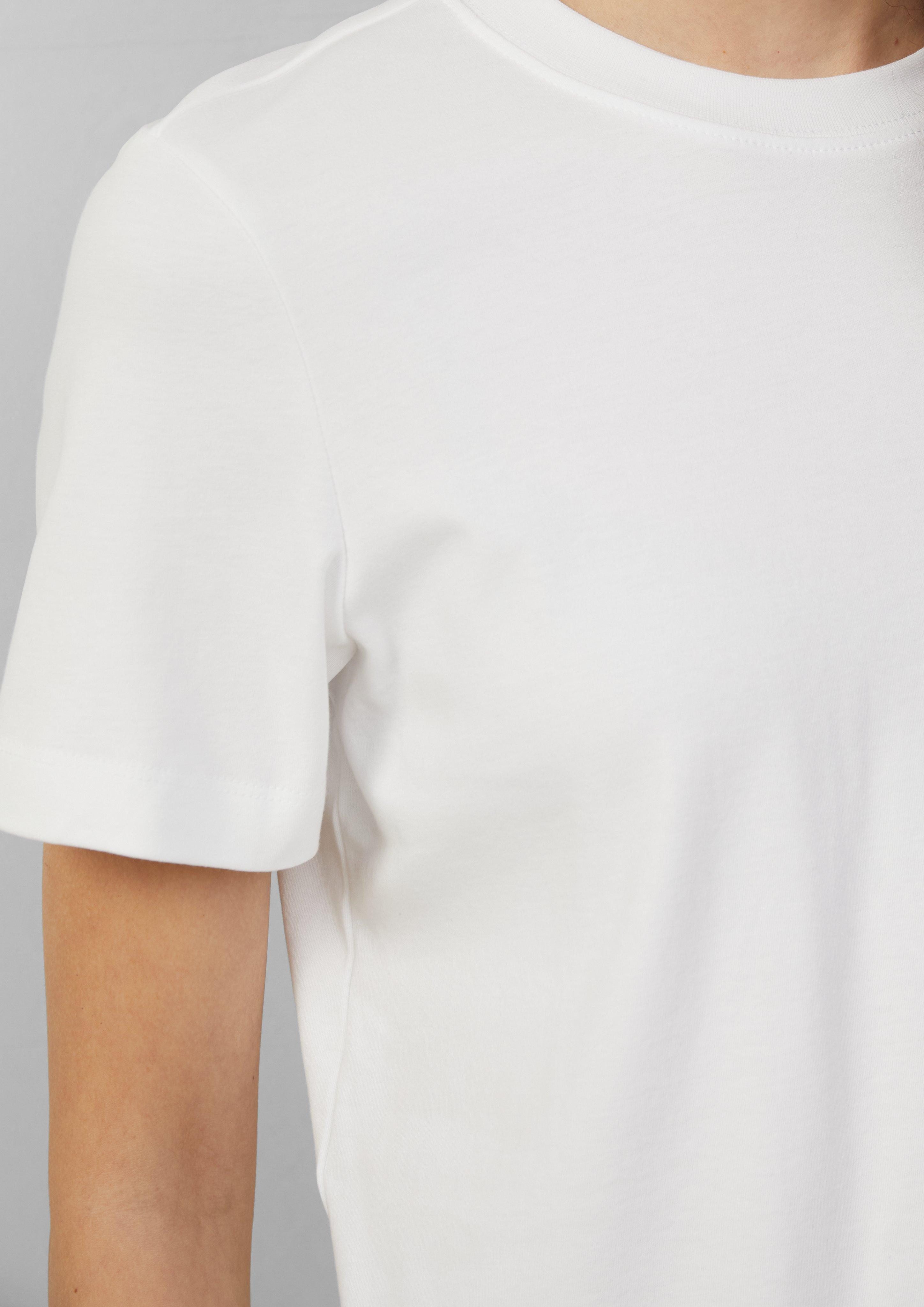 s.Oliver Kurzarmshirt Verkürztes T-Shirt aus Interlockjersey günstig online kaufen