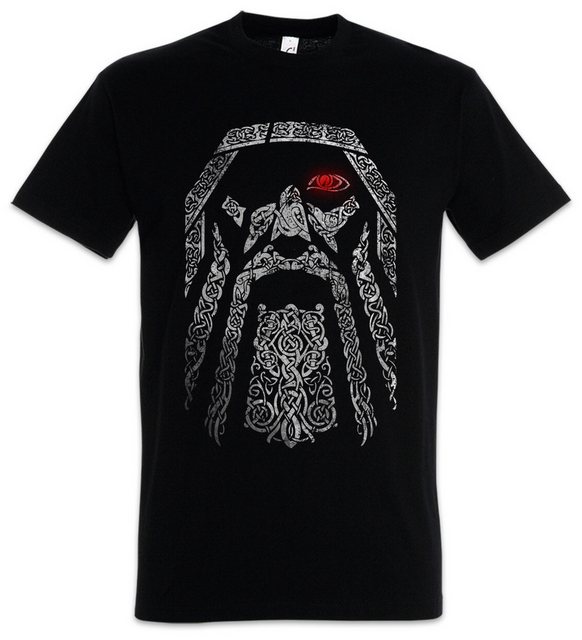 Urban Backwoods Print-Shirt Odhin IV Herren T-Shirt Wölfe Odin Wolves Pagan günstig online kaufen