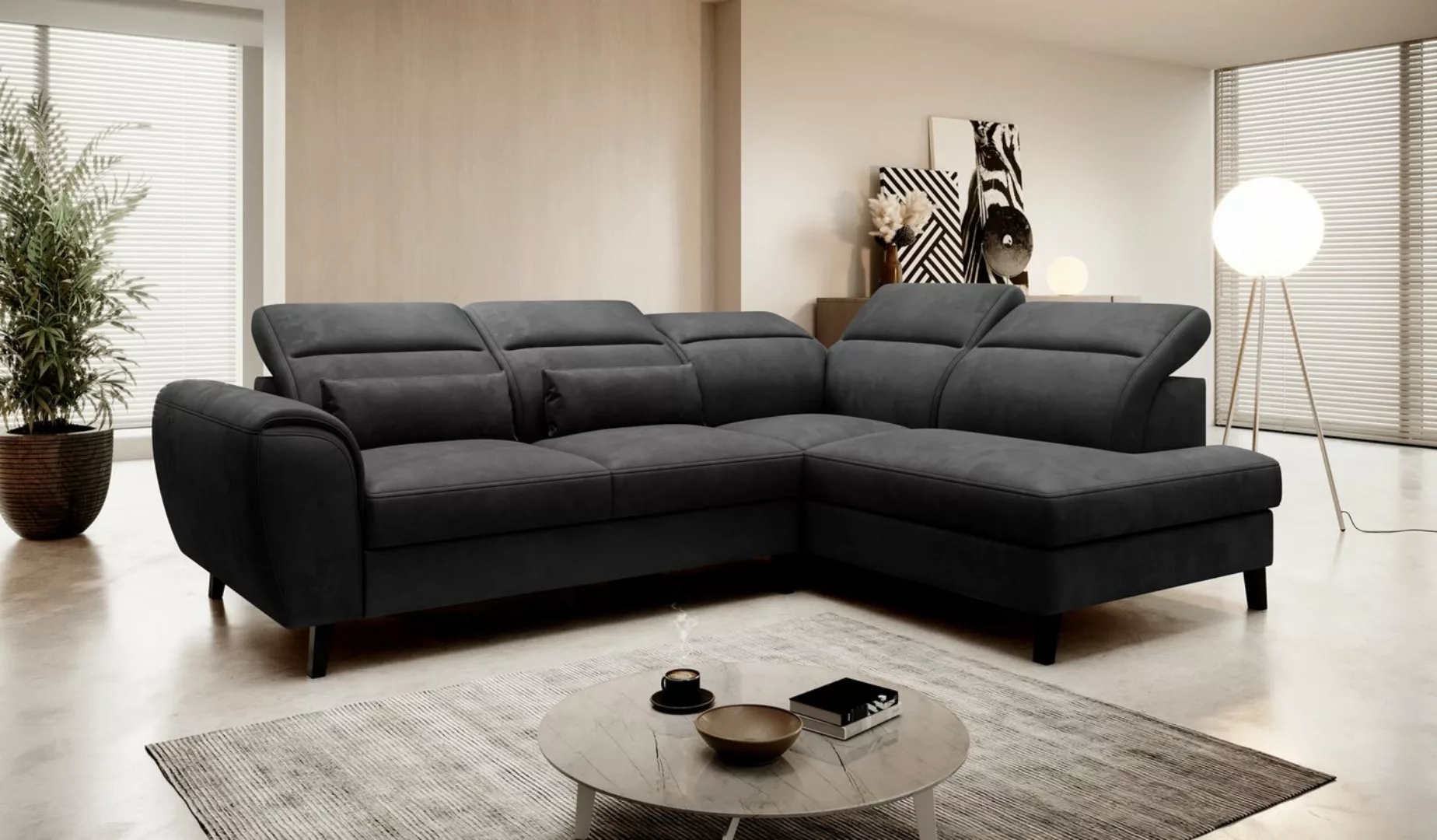 yourhouse24 Ecksofa NOBLE L-form Schlafsofa Wohnlandschaft Links Rechts Cou günstig online kaufen