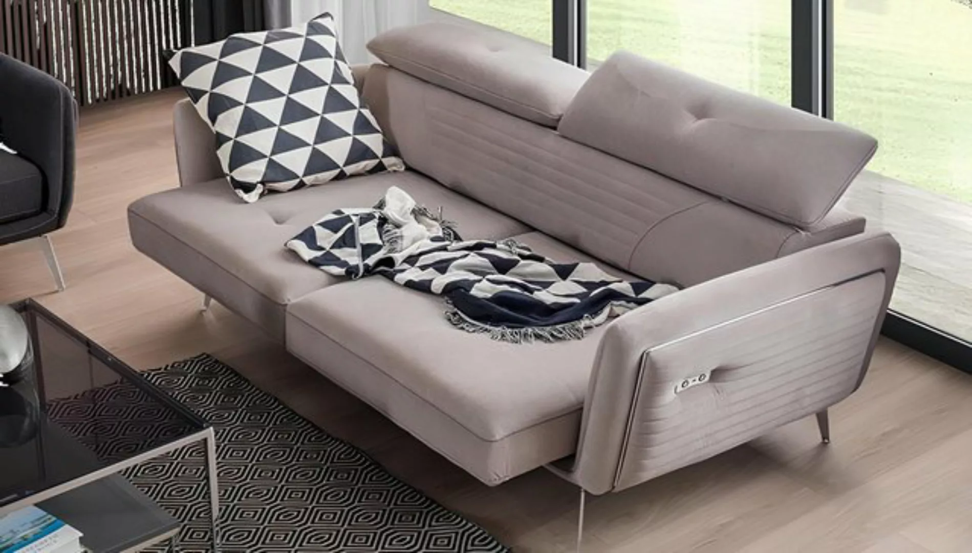 Xlmoebel 3-Sitzer Dreisitzer Sofa für das Wohnzimmer im Design-Stil, 222 cm günstig online kaufen