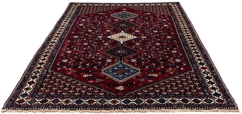 morgenland Wollteppich »Yalameh Medaillon Rosso chiaro 188 x 80 cm«, rechte günstig online kaufen