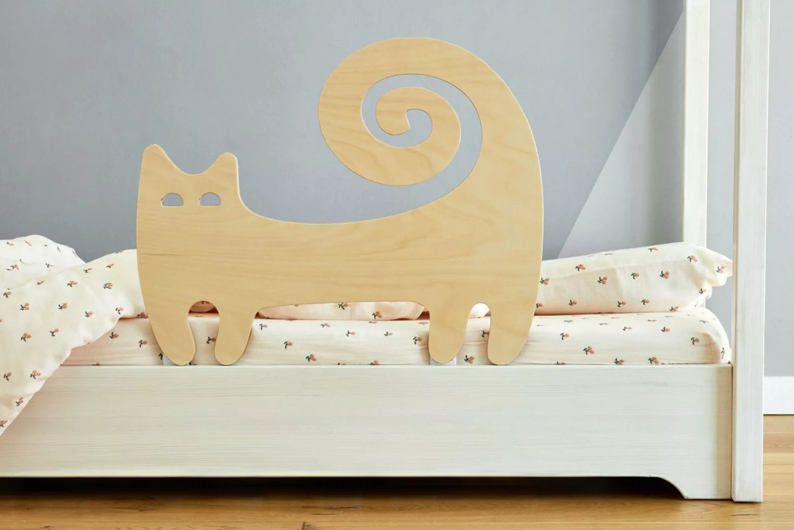 KraftKids Babybett Rausfallschutz aus Leimholz Katze, einfache Montage zwis günstig online kaufen