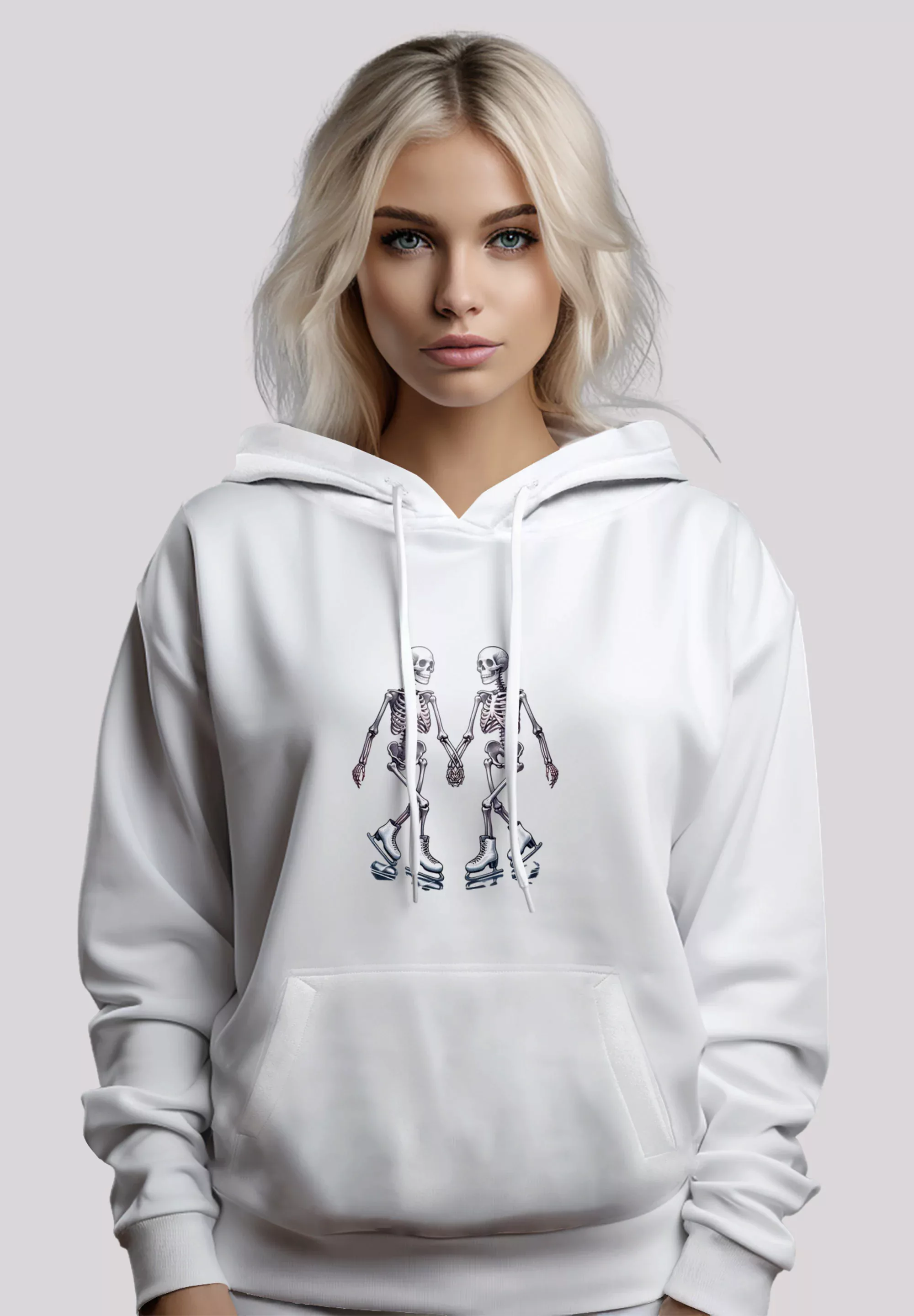 F4NT4STIC Kapuzenpullover "Skelettpaar Eislaufen Valentinstagsgeschenk", Pr günstig online kaufen
