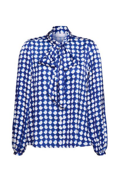 Rich & Royal Blusentop Printed blouse with bow recycled, midnight blue günstig online kaufen