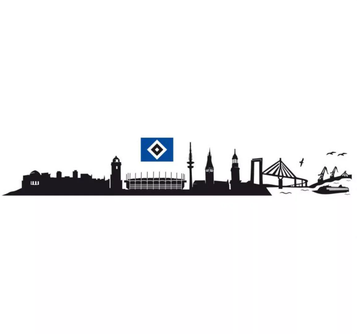 Wall-Art Wandtattoo "Hamburger SV Skyline Logo Hsv", selbstklebend, entfern günstig online kaufen