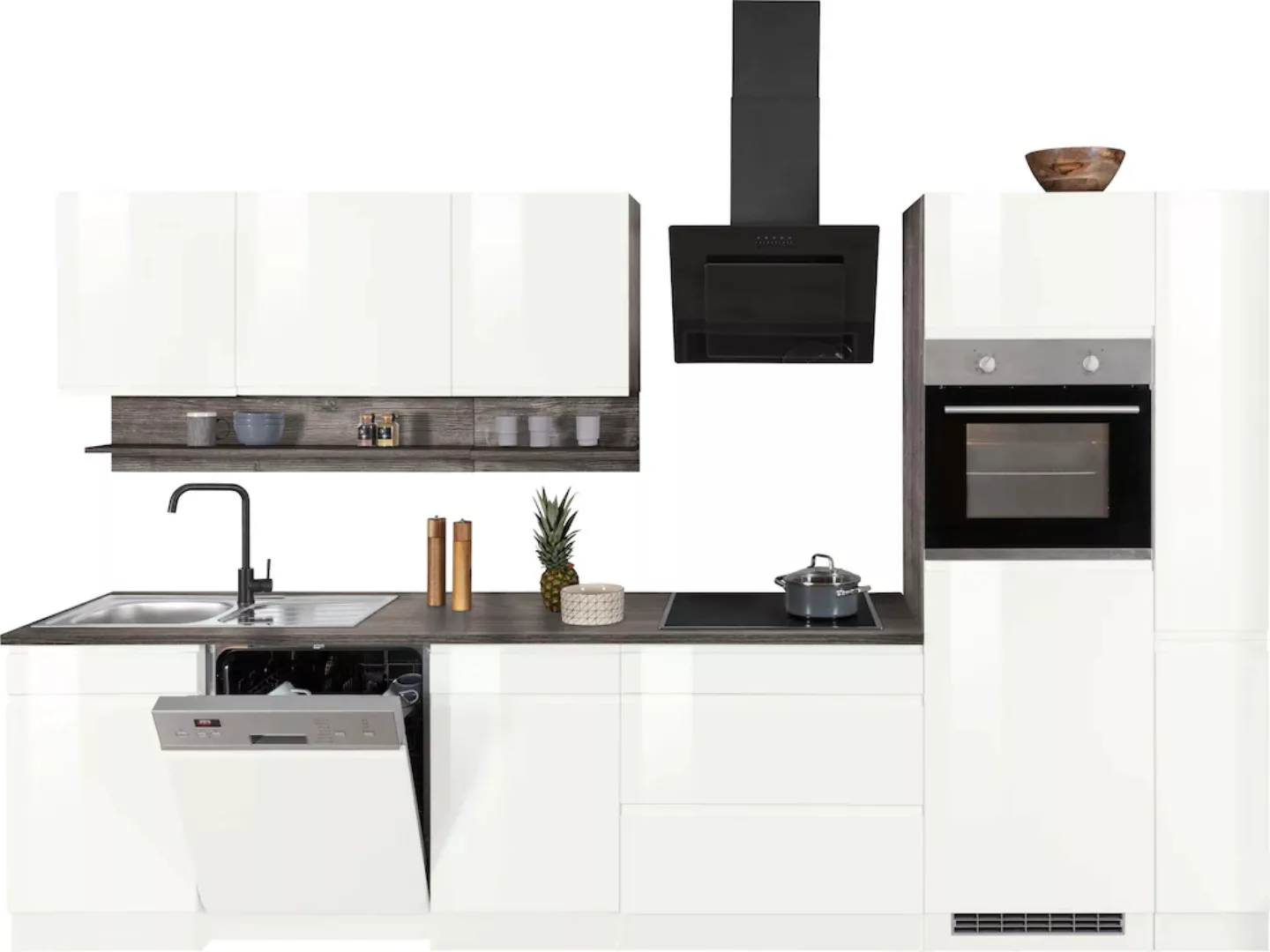 Kochstation Küche "KS-Virginia", Breite 330 cm, mit E-Geräten günstig online kaufen