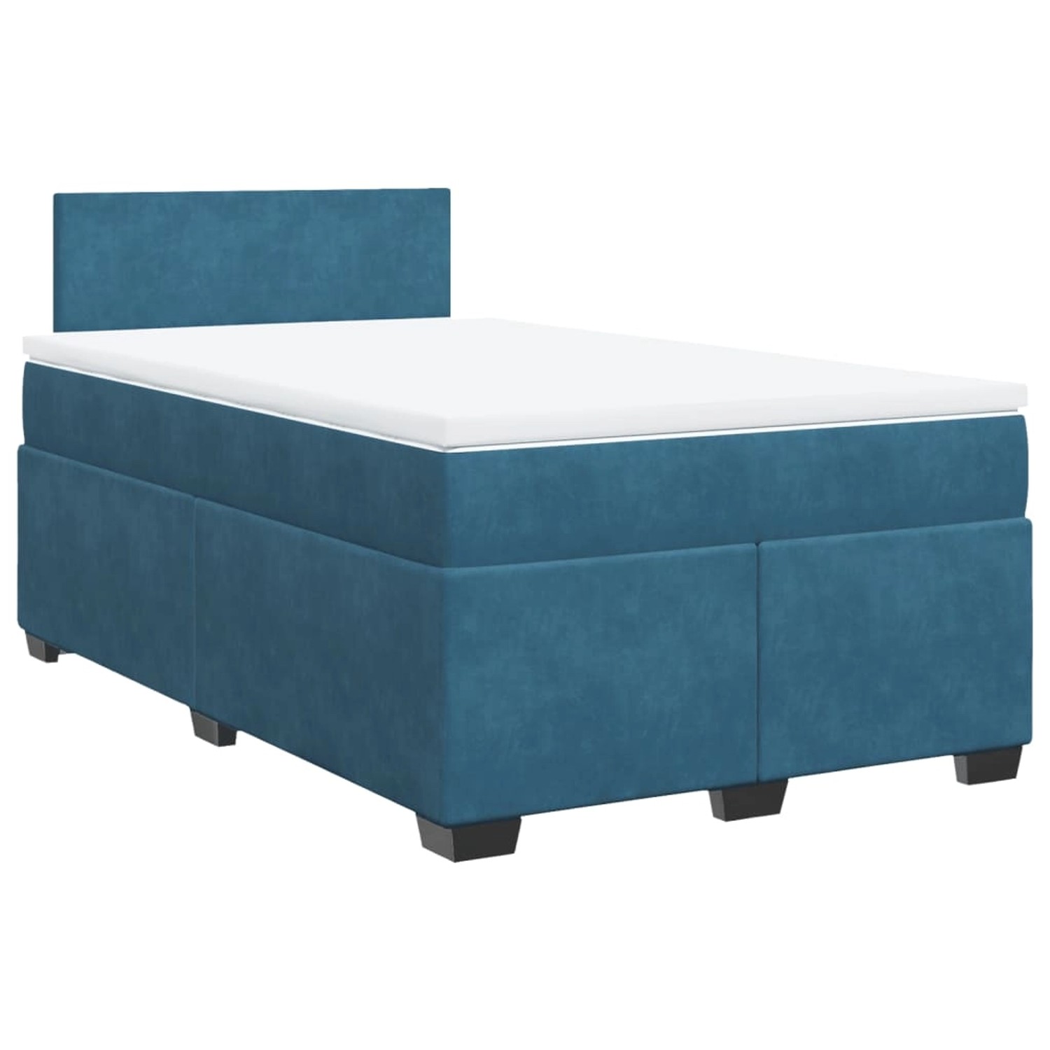 vidaXL Boxspringbett mit Matratze Dunkelblau 120x200 cm Samt2099139 günstig online kaufen