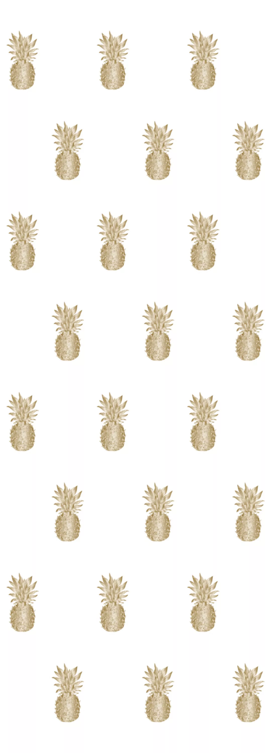 queence Vinyltapete »Ananas-Gold«, bedruckt-tropisch, 90x250cm, selbstklebe günstig online kaufen